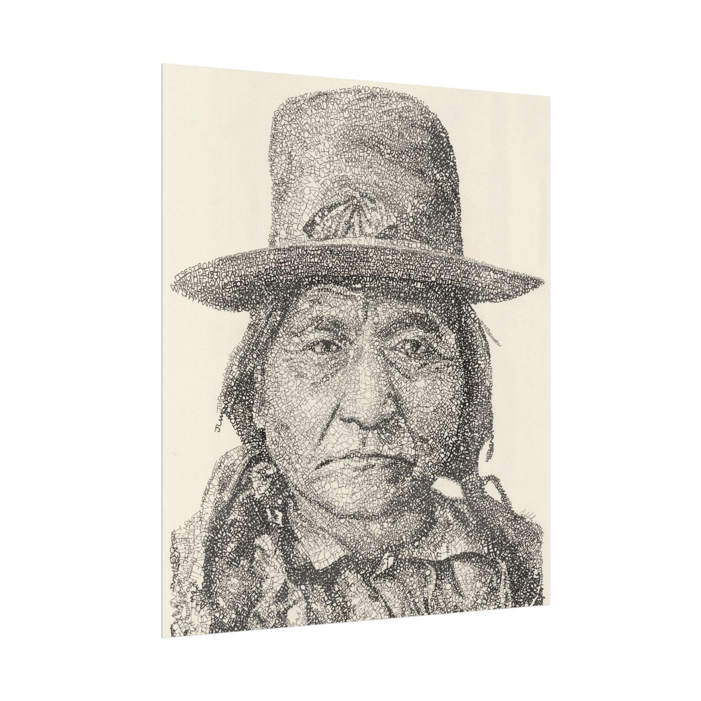 Chief Sitting Bull Word art Portrait