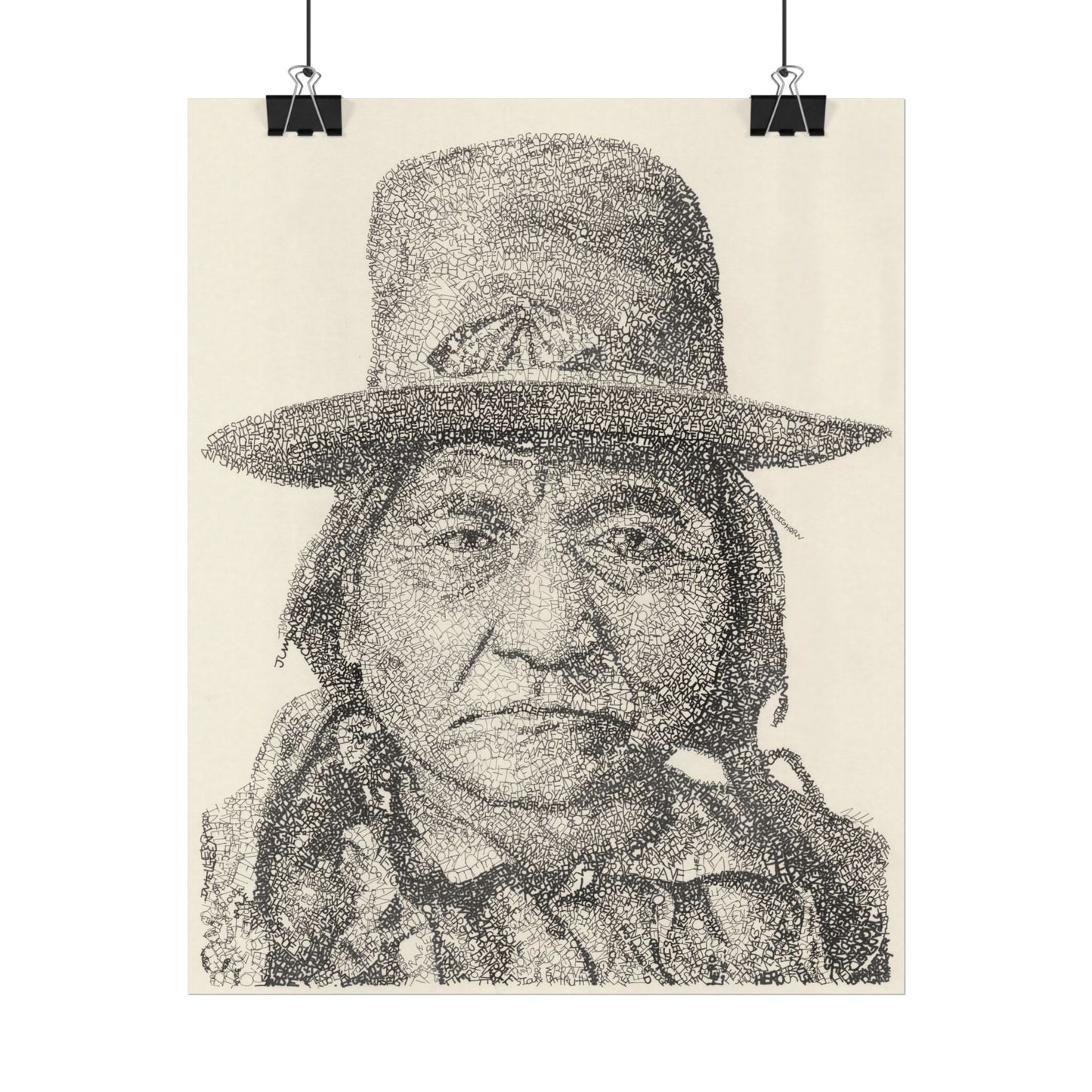 Chief Sitting Bull Word art Portrait