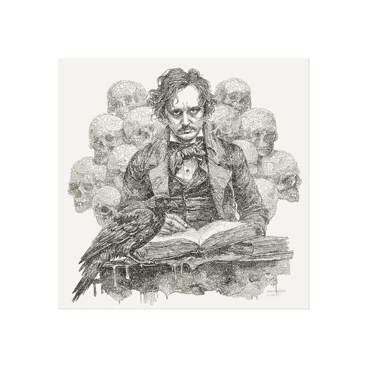 Nevermore- Edgar Allan Poe Word Art Portrait