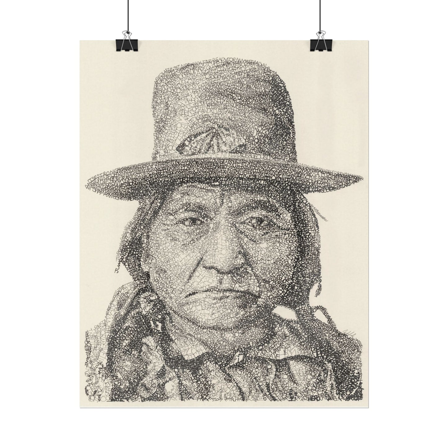 Chief Sitting Bull Word art Portrait