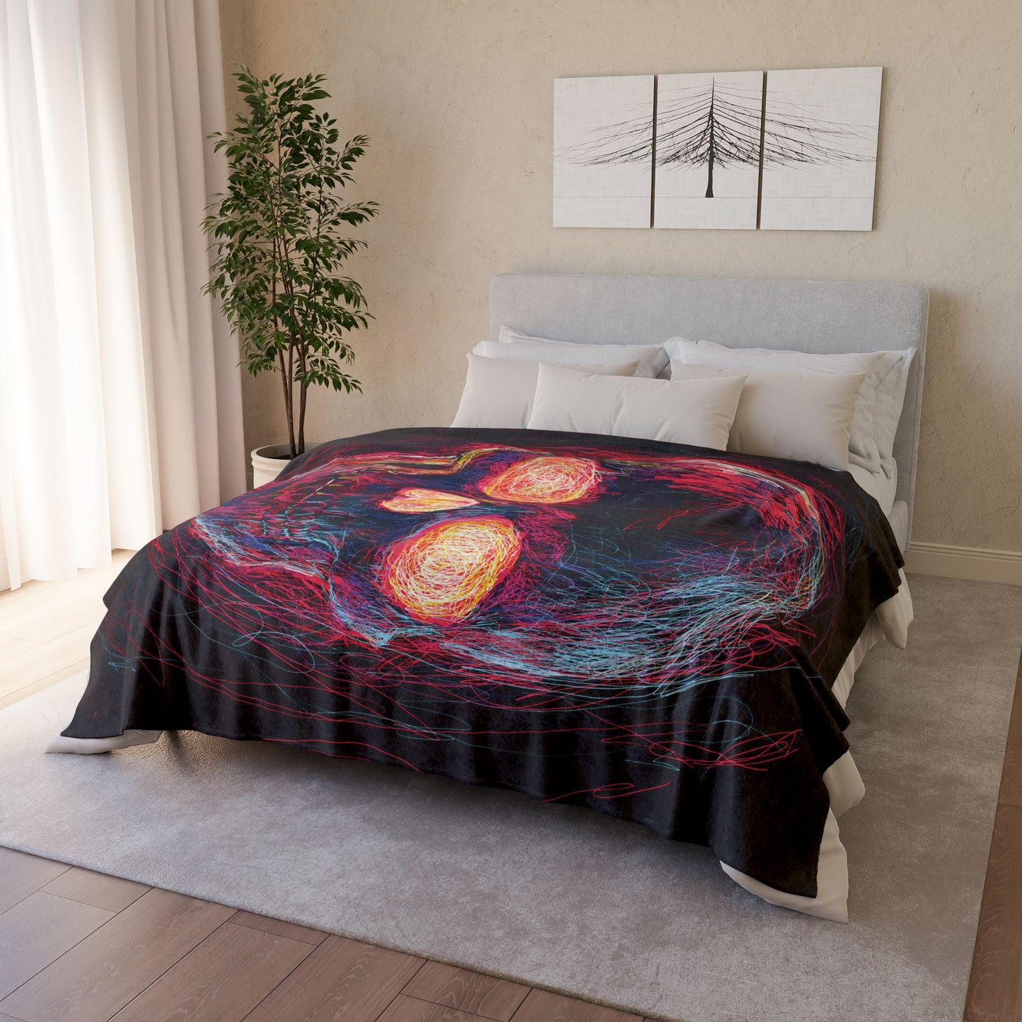 Soft Polyester Skull Blanket