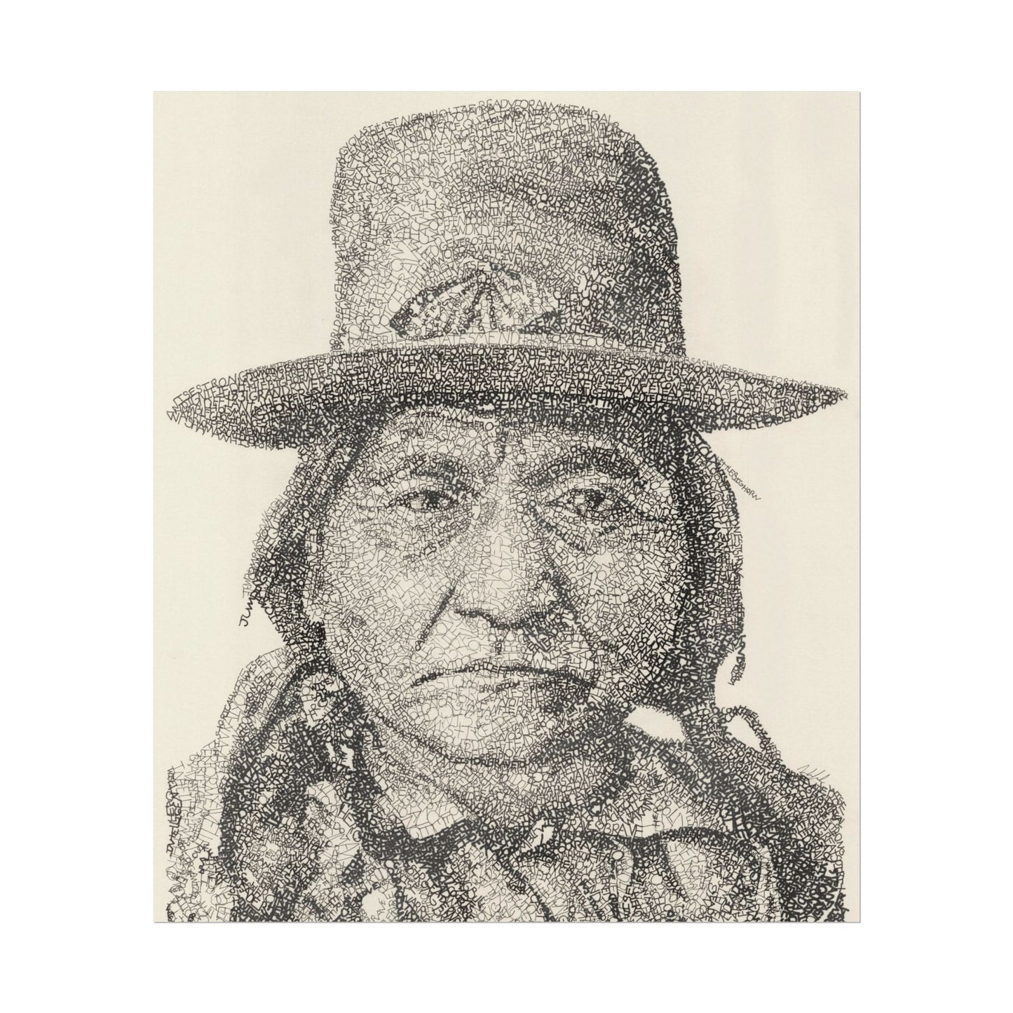 Chief Sitting Bull Word art Portrait