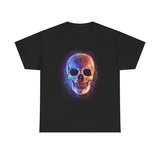 Spooky Scribbles: Neon Skull