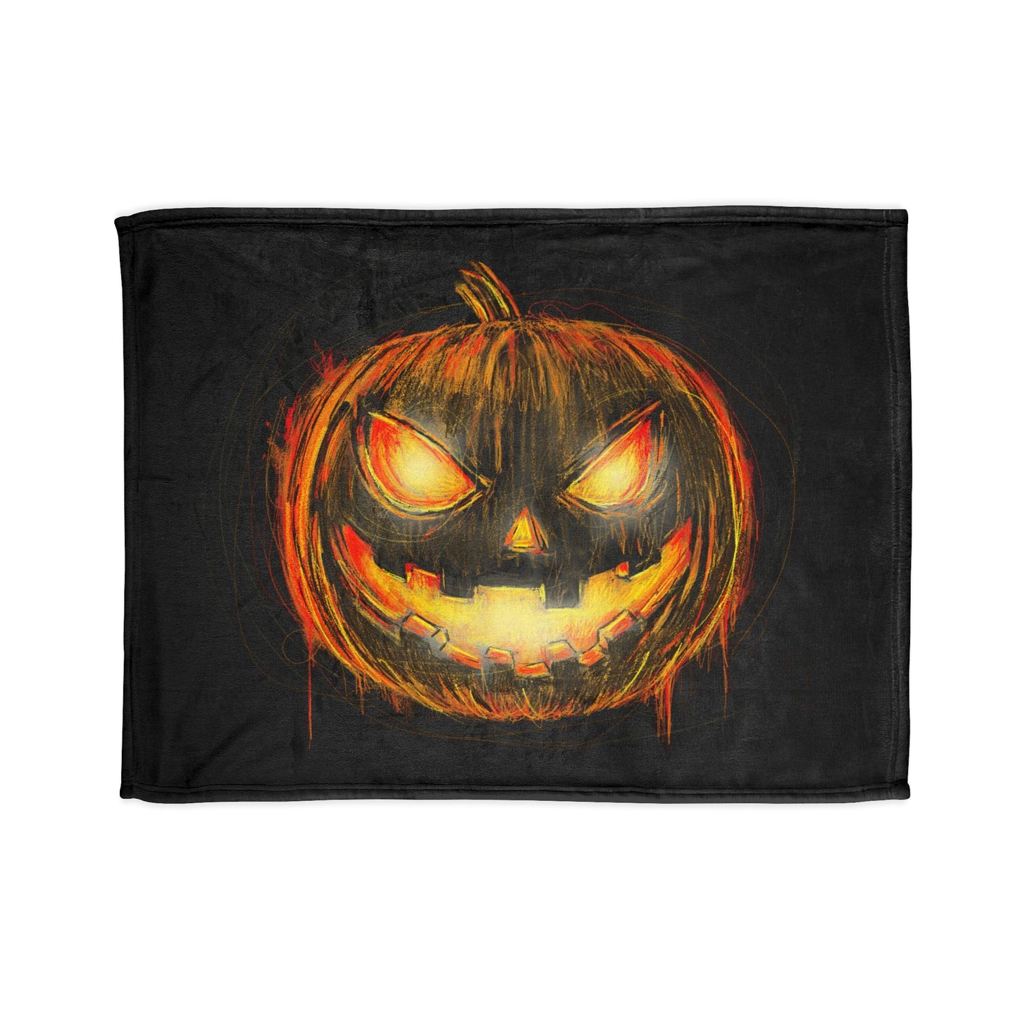 Soft Polyester Jack-o-Lantern Blanket