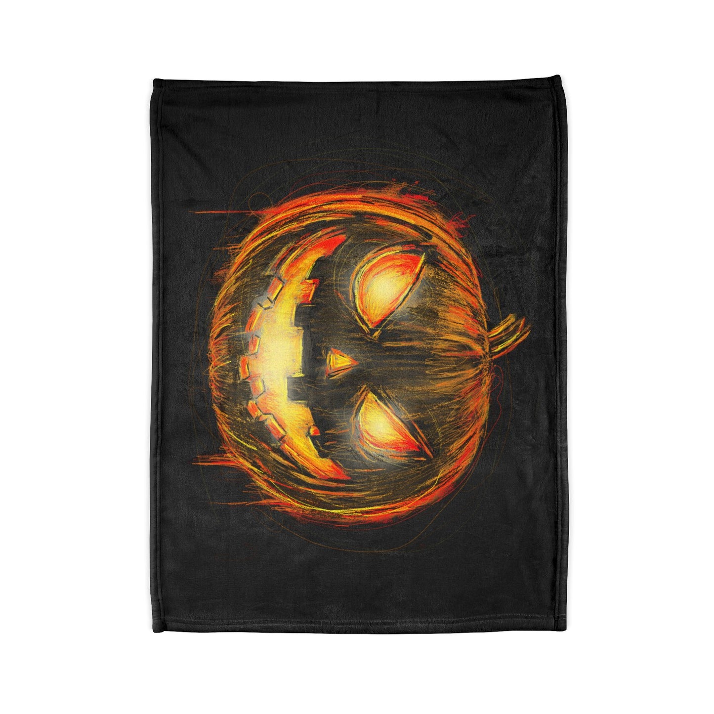 Soft Polyester Jack-o-Lantern Blanket