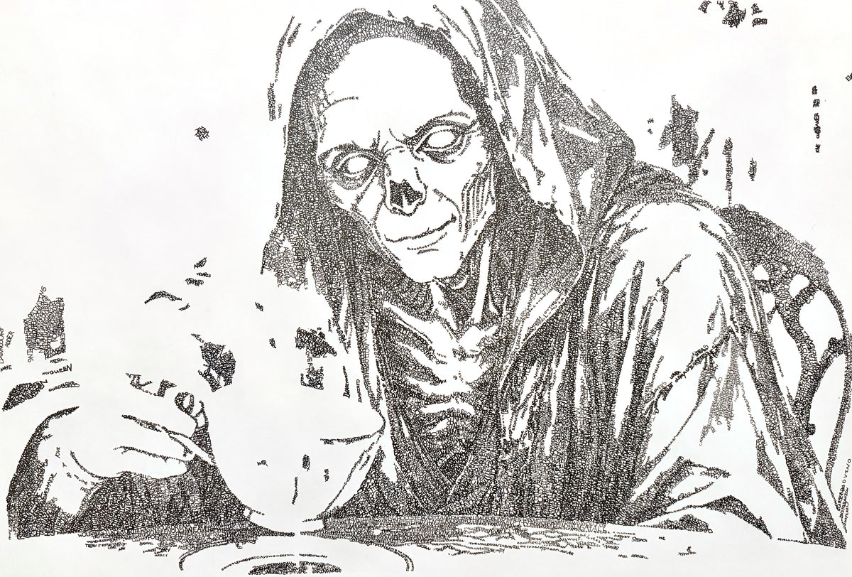 In progress. I am drawing the Suriel, spilling the tea.
